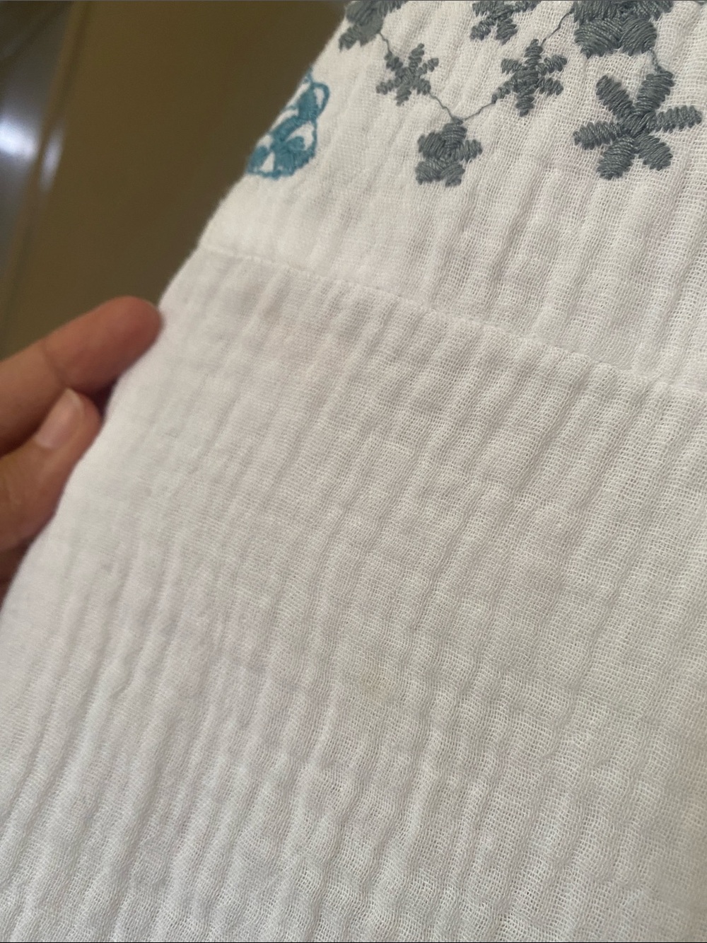 Johnny Was Cotton Gauze Embroidered Dress - Picture 6 of 9